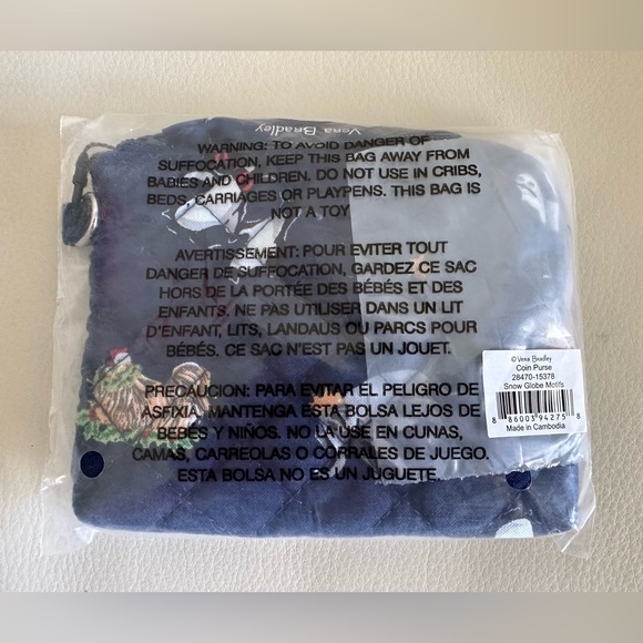 🐧❄️ NWT Vera Bradley Coin Purse in Snow Globe Motifs ❄️🐧 - Picture 6 of 8